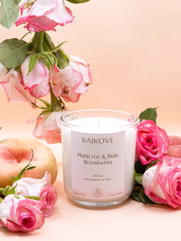 Płatki róż & biała brzoskwinia