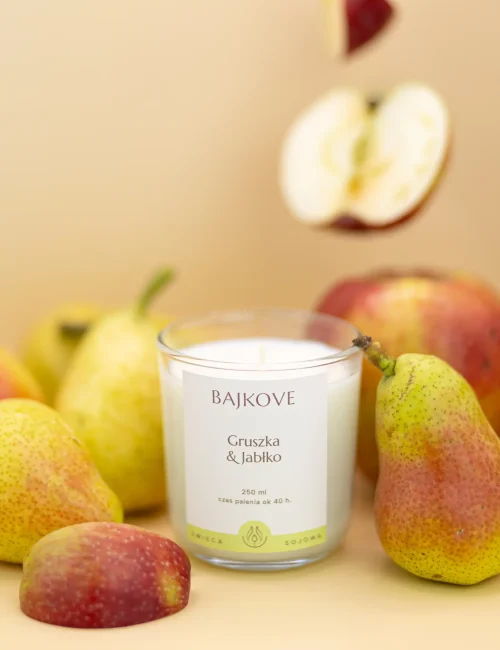 Gruszka i jabłko świeca sojowa