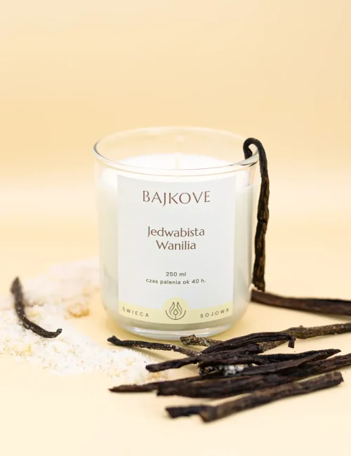 jedwabista wanilia świeca sojowa