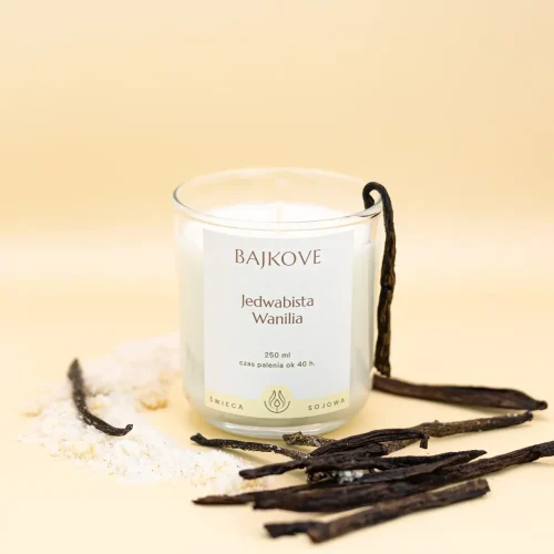 jedwabista wanilia świeca sojowa