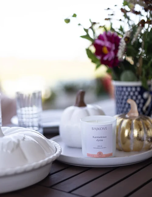 karmelowa dynia świeca sojowa